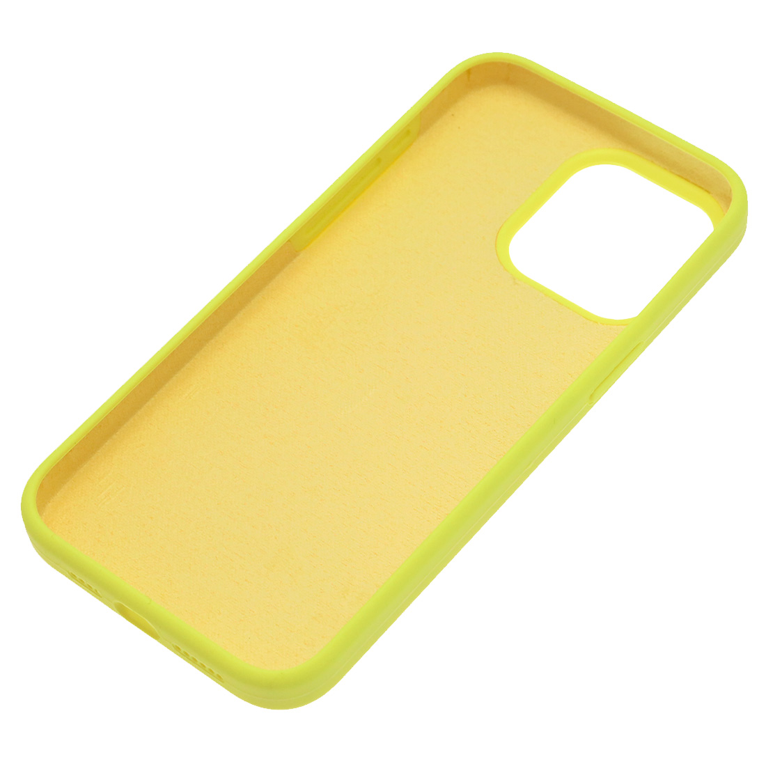 Чехол накладка Silicone Case для APPLE iPhone 15 Pro Max, бархатная подложка, цвет желтый