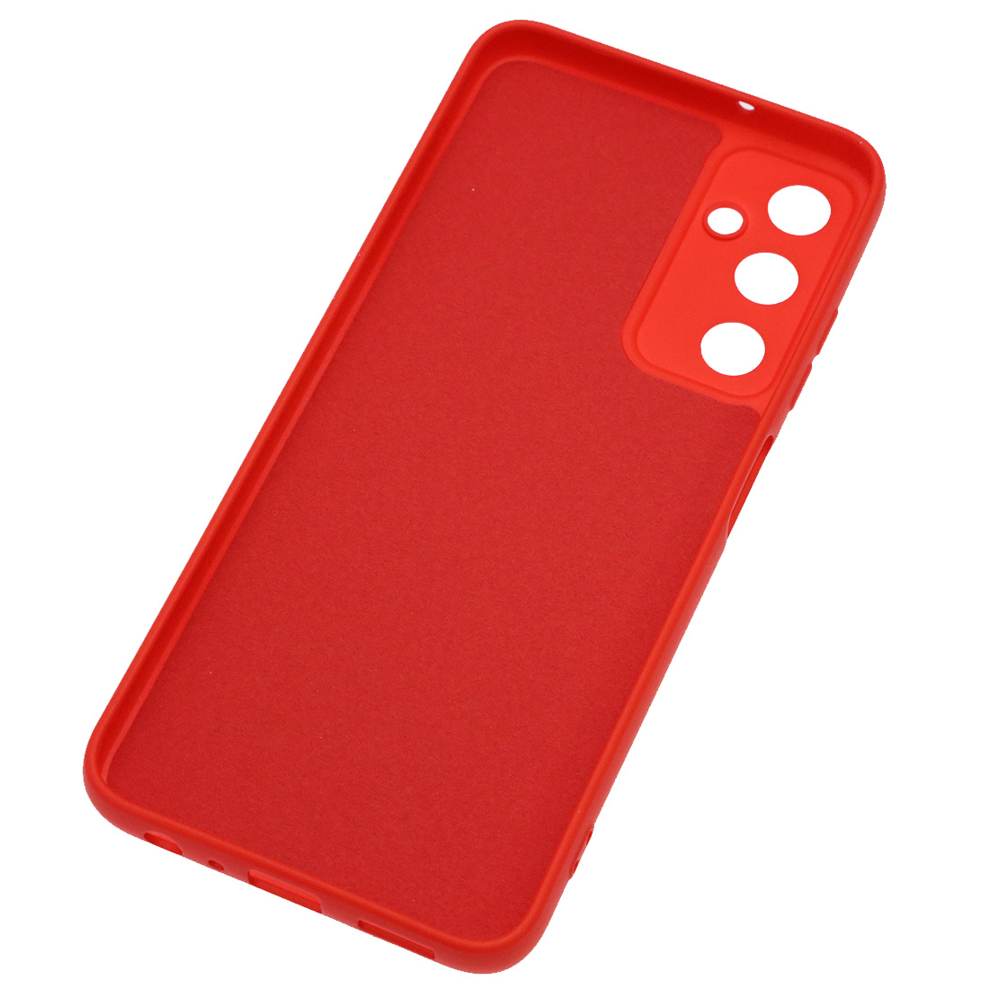 Чехол накладка Silicon Cover для SAMSUNG Galaxy A05s, защита камеры, силикон, бархат, цвет красный