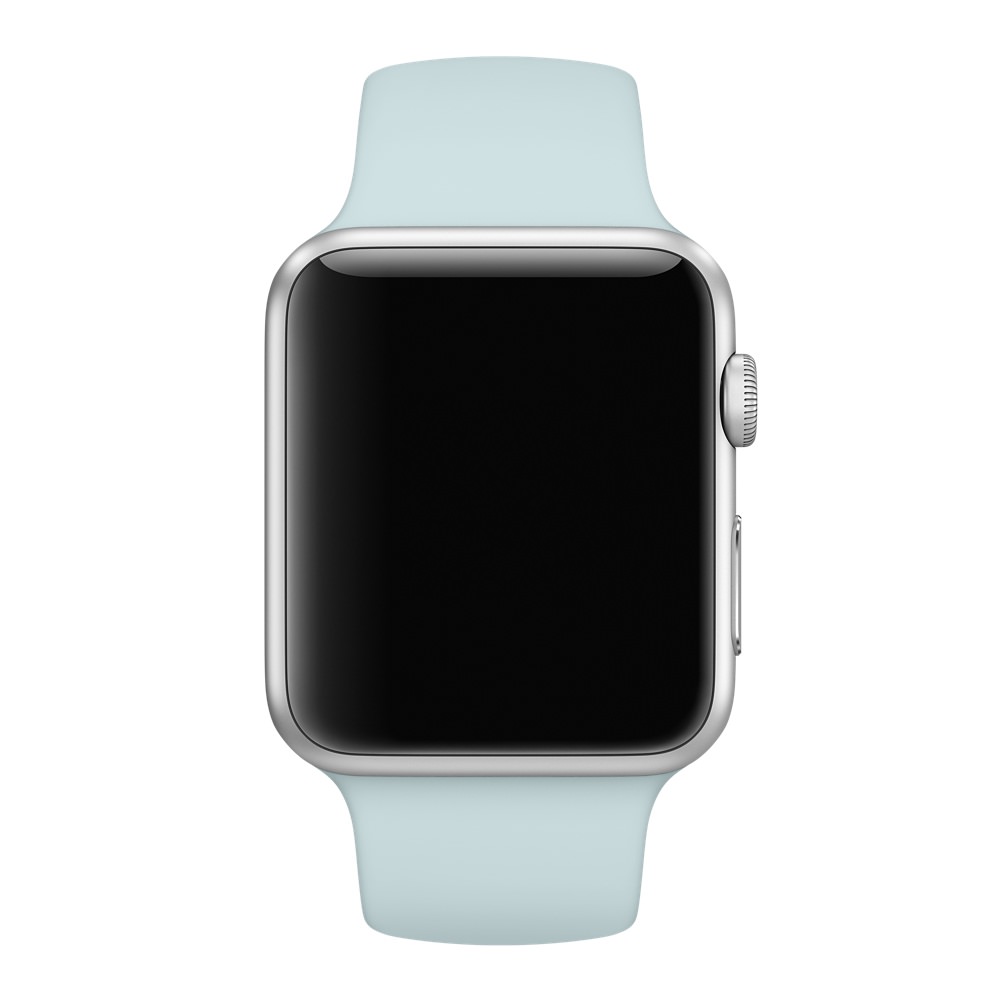 Ремешок для Apple Watch спортивный "Sport", размер 38-40 mm, цвет пастельно-бирюзовый.
