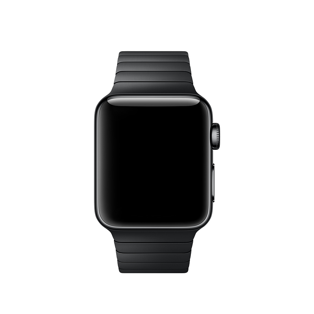 Ремешок для Apple Watch блочный нержавеющая сталь, 38/40 mm, со скрытым замком застежки, цвет черный.