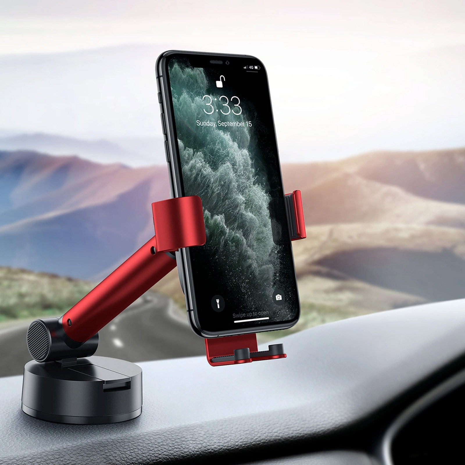 Автомобильный держатель BASEUS Simplism Gravity Car Mount Holder, цвет красный