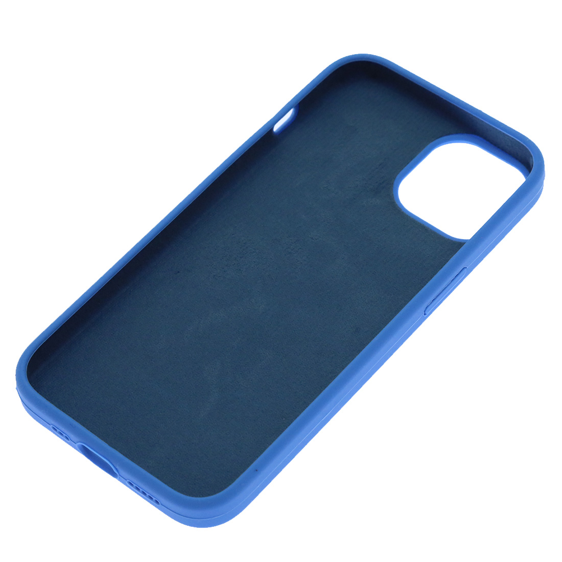 Чехол накладка Silicon Case для APPLE iPhone 14 (6.1"), силикон, бархат, цвет синий