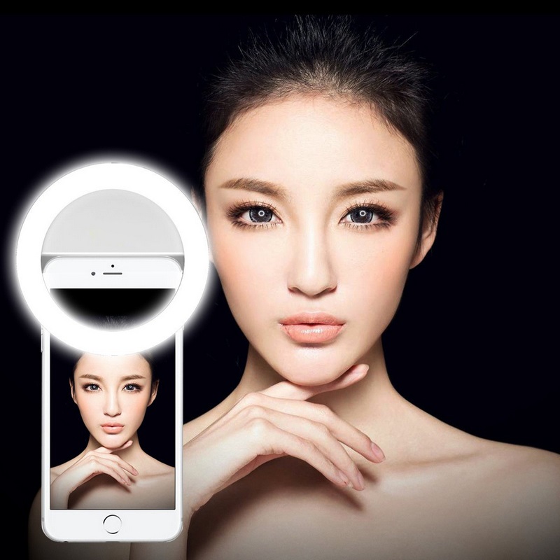 Led вспышка для селфи Selfie Ring Light RK-14 цвет розовый.