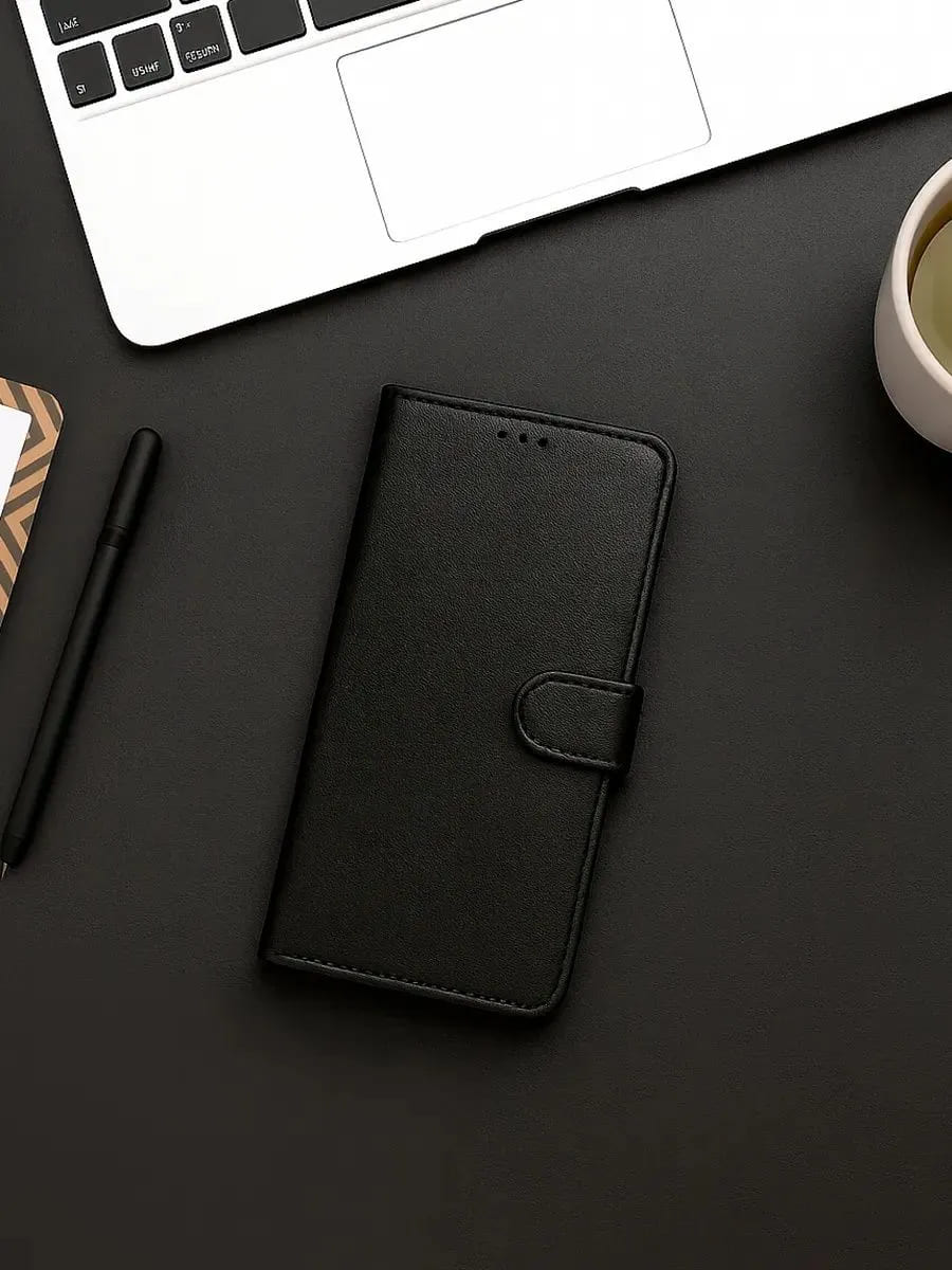 Чехол книжка CHL для Honor X6c, экокожа, визитница, цвет черный