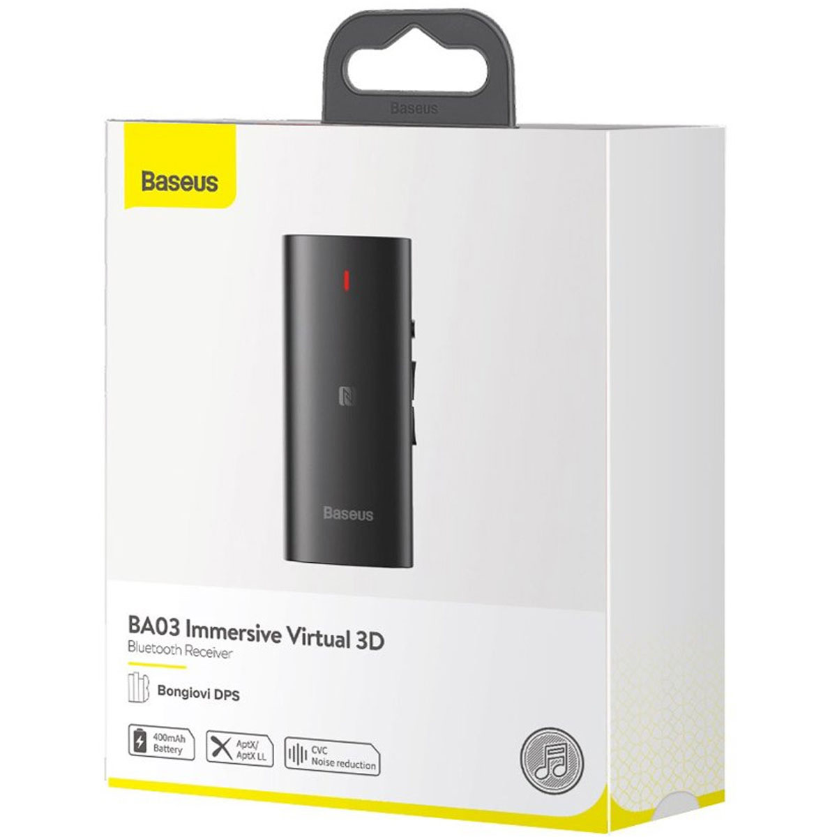 Ресивер AUX Bluetooth BASEUS BA03 Immersive Virtual 3D, цвет черный (распродажа -60%)