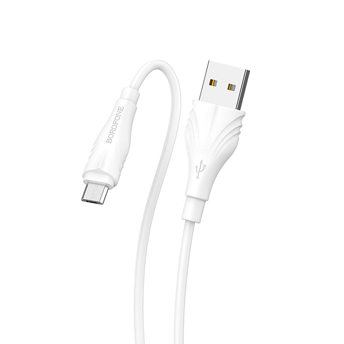 Кабель BOROFONE BX18 Optimal Micro USB, 2.4A, длина 1 метр, силикон, цвет белый