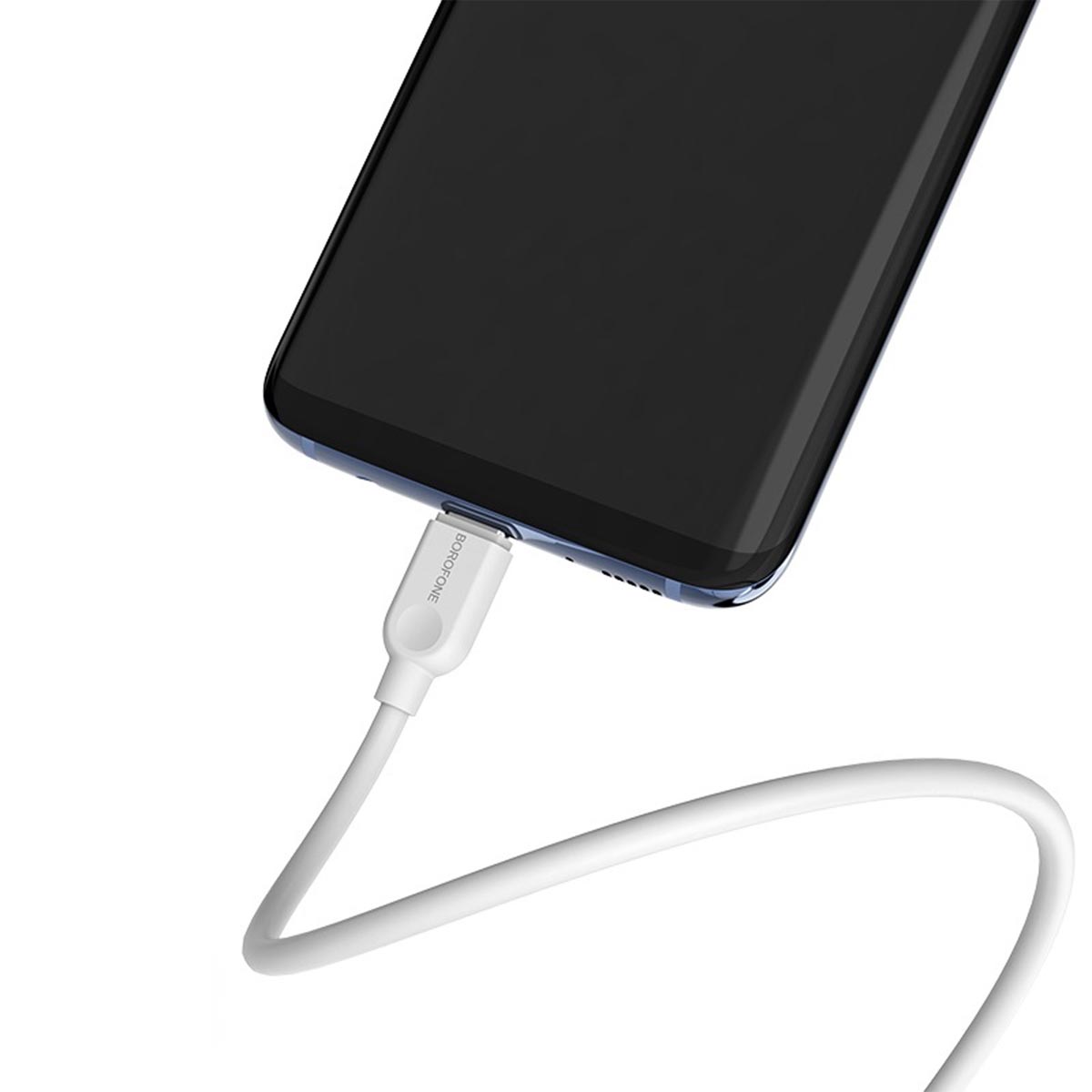 Кабель BOROFONE BX14 LinkJet USB Type C, длина 1 метр, силикон, цвет белый