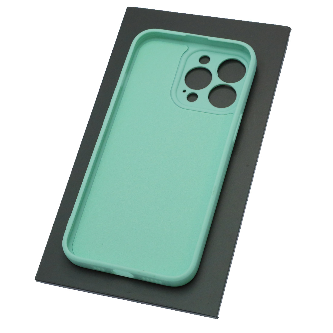 Чехол накладка для APPLE iPhone 13 Pro, силикон, бархат, цвет мятный