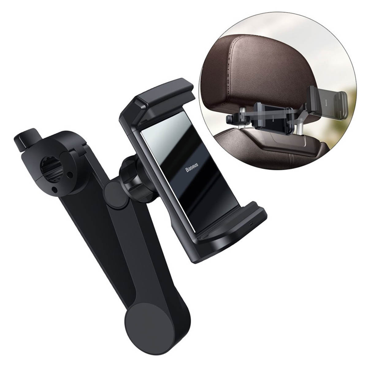 Автомобильный держатель BASEUS Energy Backseat Holder 15W, беспроводная зарядка, цвет черный (-50%)
