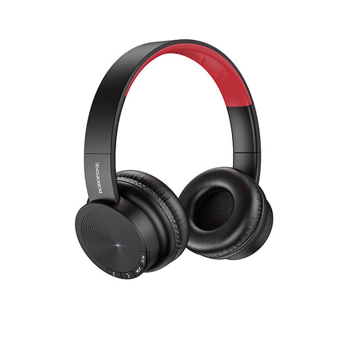 Гарнитура (наушники с микрофоном) беспроводная, полноразмерная, BOROFONE BO11 Maily, цвет черно красный