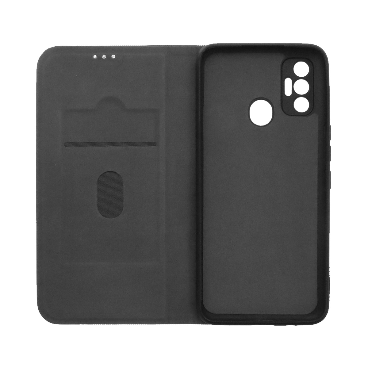 Чехол книжка MESH для TECNO Spark 7, текстиль, силикон, бархат, визитница, цвет черный