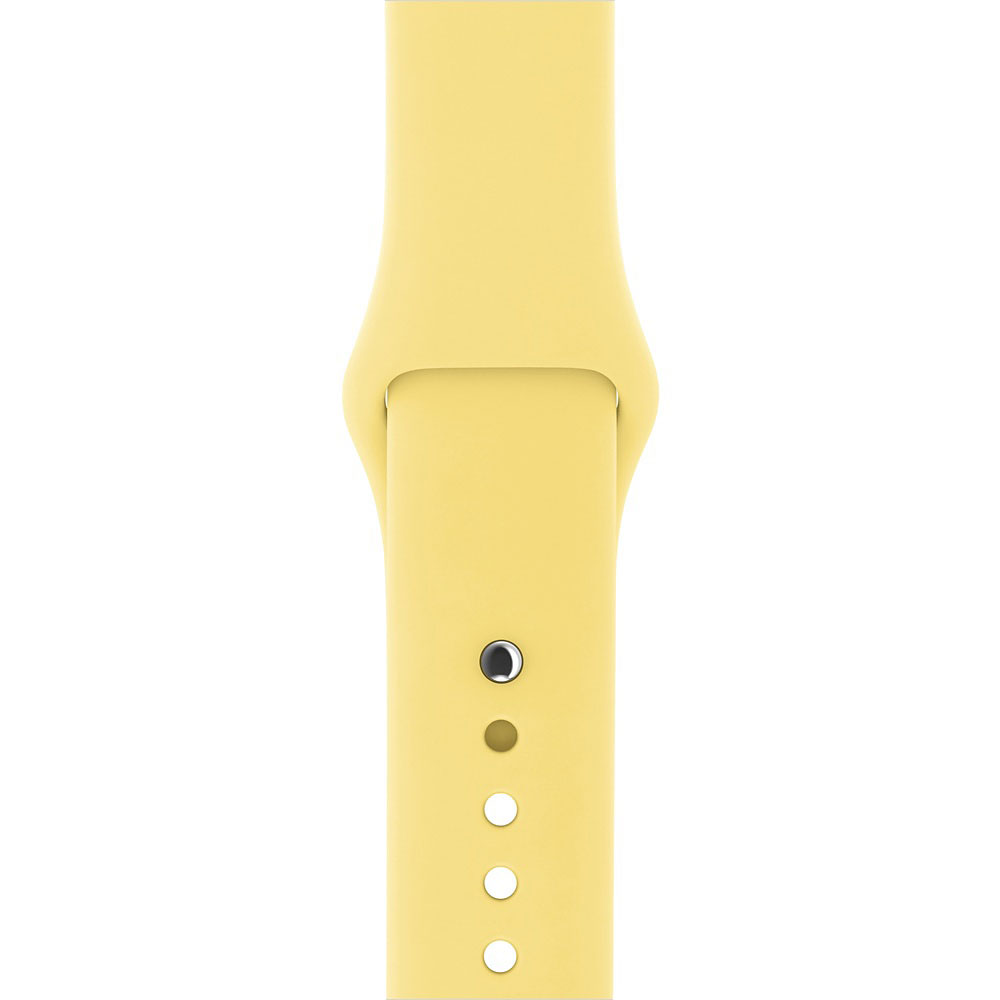 Ремешок для Apple Watch спортивный "Sport", размер 38-40 mm, цвет лимонно-желтый.