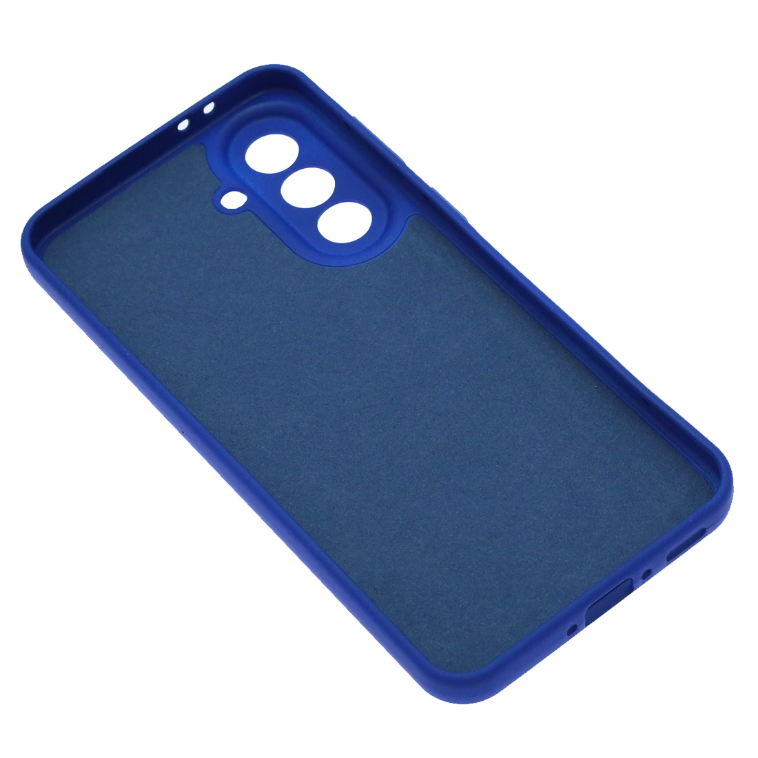 Чехол накладка Silicon Cover для SAMSUNG Galaxy A37, защита камеры, силикон, бархат, цвет королевский синий
