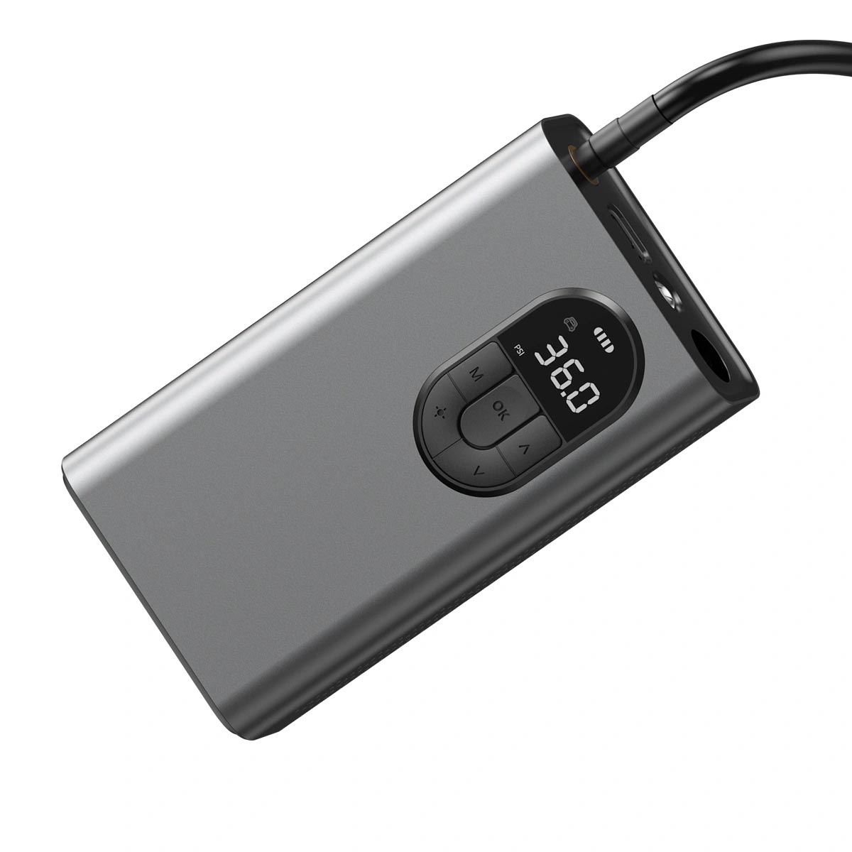 Автомобильный компрессор Baseus Energy Source Inflator Pump CRCQB02-0A, цвет серебристый