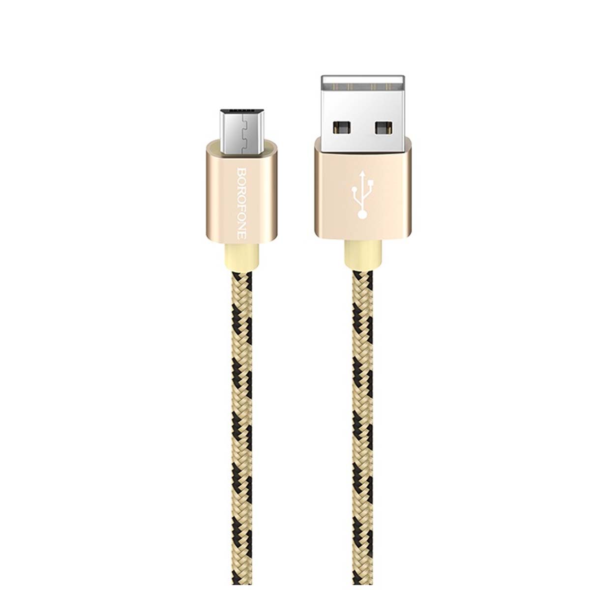 Кабель BOROFONE BX24 Ring current Micro USB, 2.4A, длина 1 метр, нейлоновая оплетка, цвет золотистый