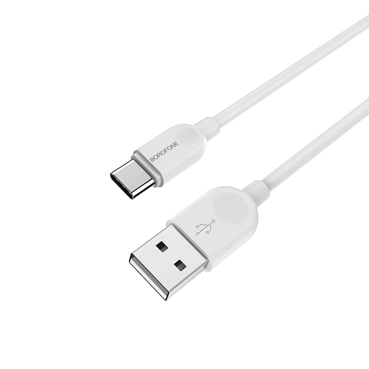 Кабель BOROFONE BX14 LinkJet USB Type C, длина 1 метр, силикон, цвет белый