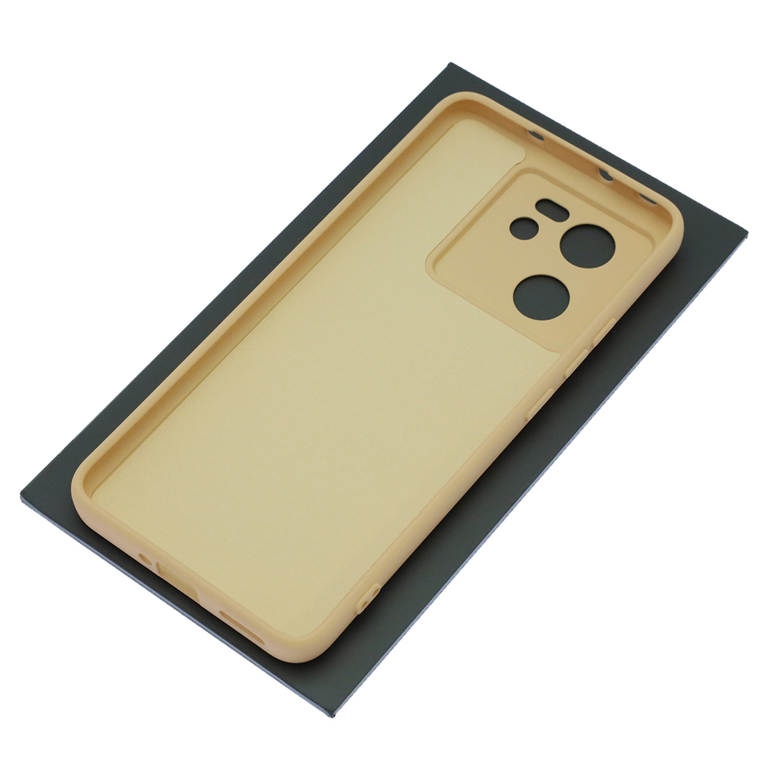 Чехол накладка Silicon Cover для XIAOMI 13T, XIAOMI 13T Pro, защита камеры, силикон, бархат, цвет молочный