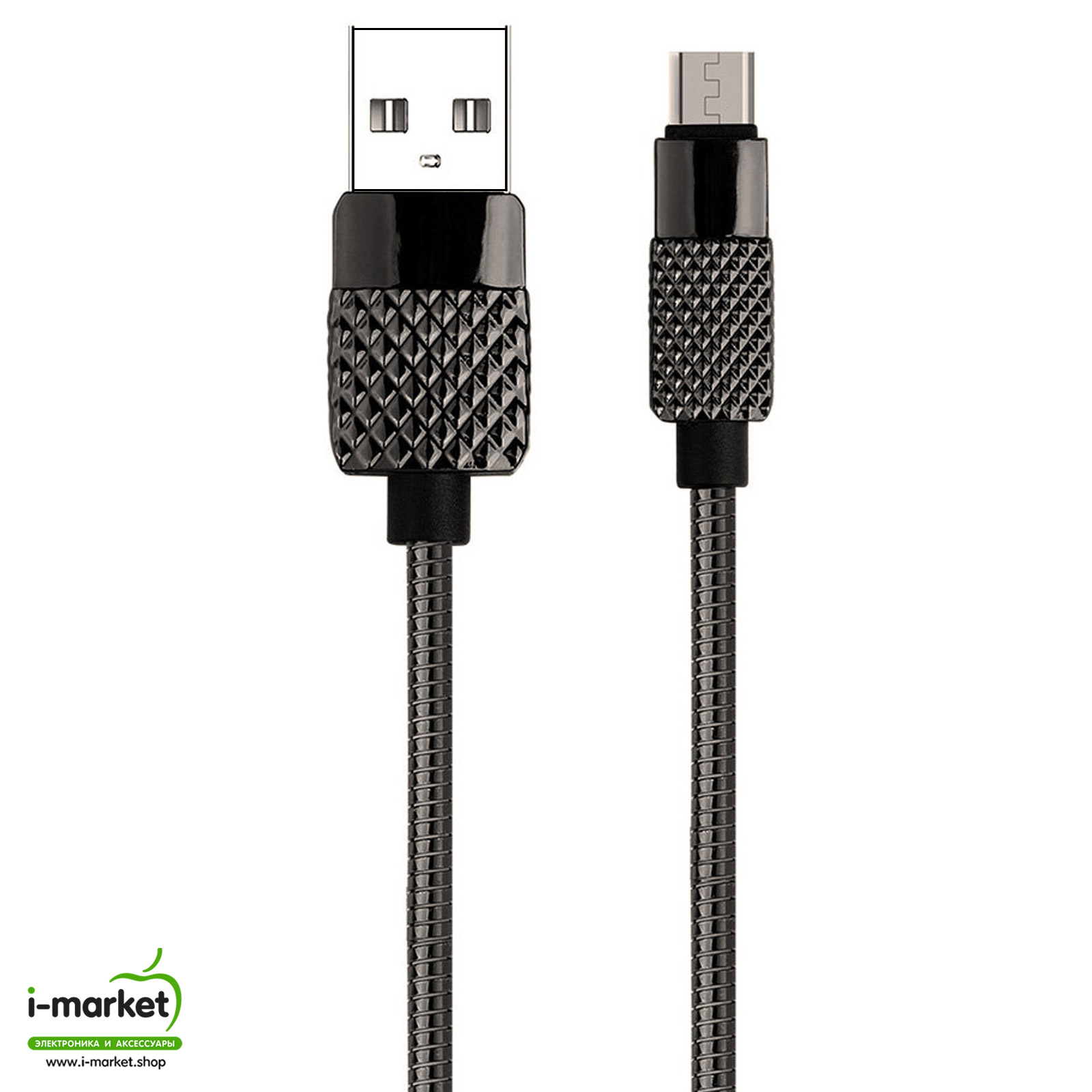 AWEI CL-88 METAL кабель Micro USB, 2.4A, длина 1 метр, цвет черный.