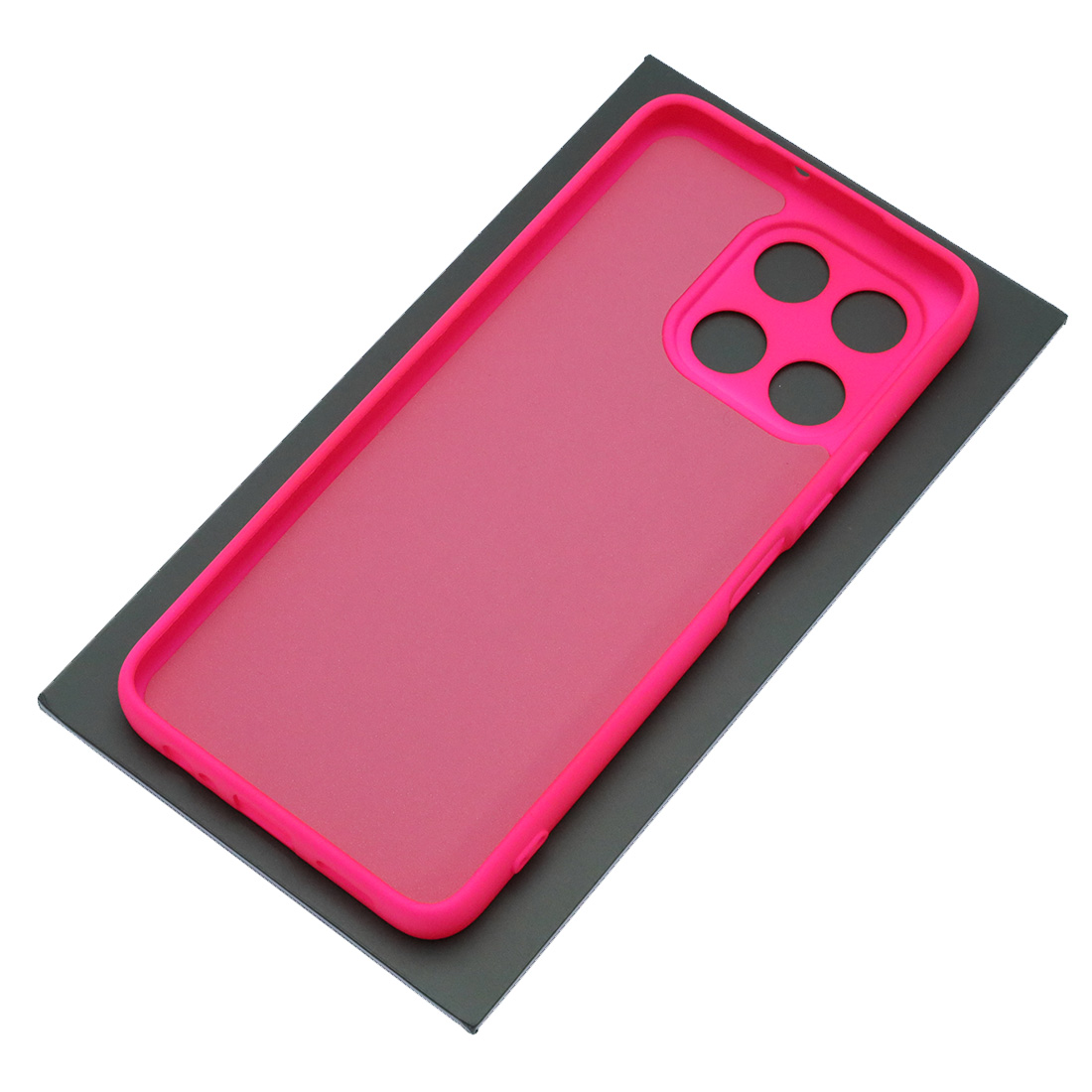 Чехол накладка NANO для Honor X6a, силикон, бархат, цвет фуксия