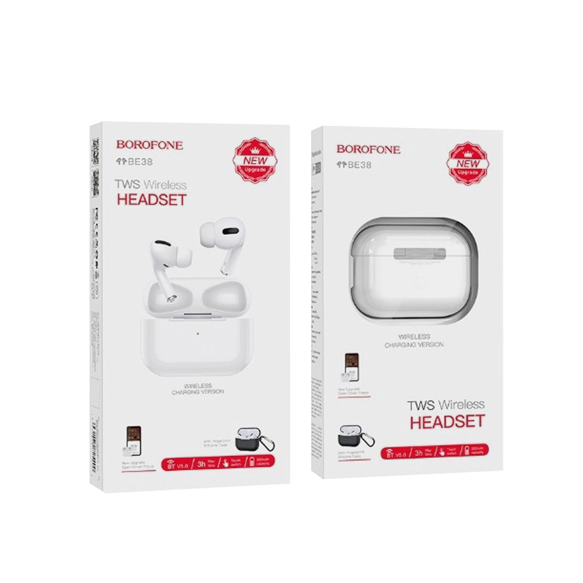 Гарнитура (наушники с микрофоном) беспроводная, BOROFONE BE38 TWS Wireless Headset Pods Pro, цвет белый Гарнитура (наушники с микрофоном) беспроводная, BOROFONE BE38 TWS Wireless Headset Pods Pro, цвет белый