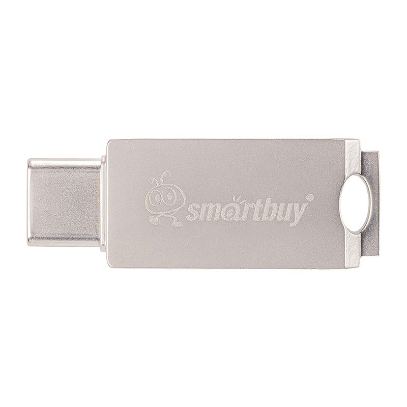 Флешка USB 2.0 8GB SMARTBUY MC25, с двумя выходами Type-C и USB-A, металл, цвет серебристый