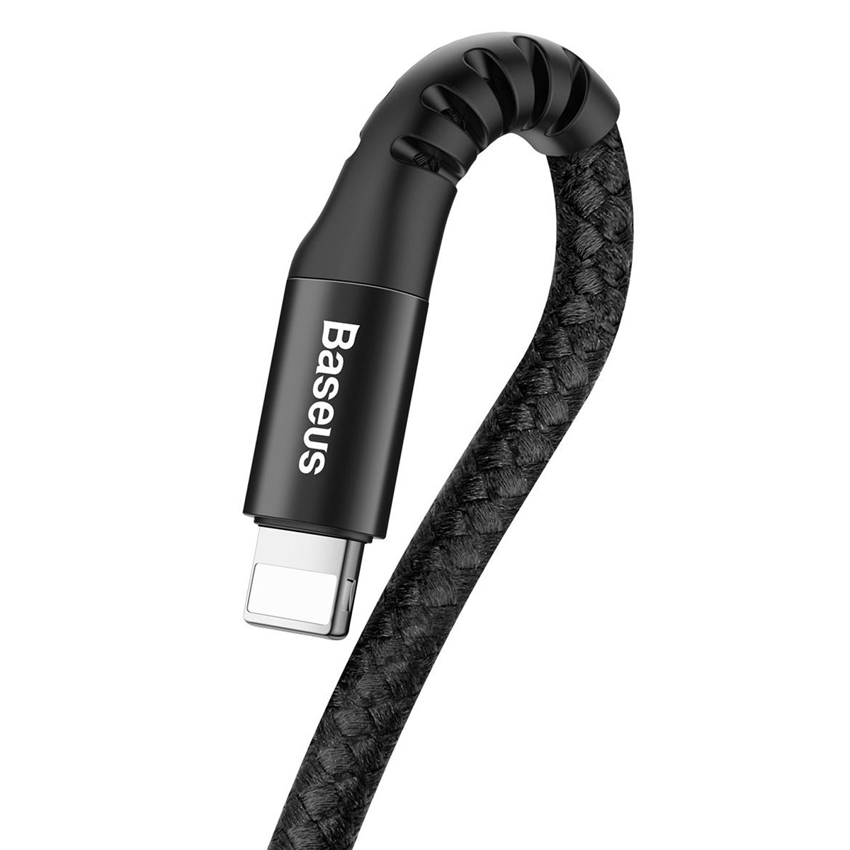Кабель BASEUS CALSR-01 Fish eye Spring APPLE Lightning 8 pin, 2A, длина 1 метр, витой, цвет черный