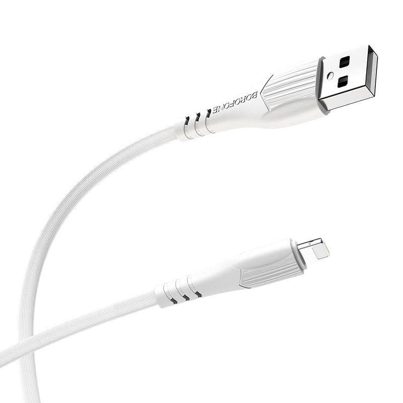 Кабель BOROFONE BX37 Wieldy Lightning 8 pin, 2.4A, длина 1 метр, цвет белый