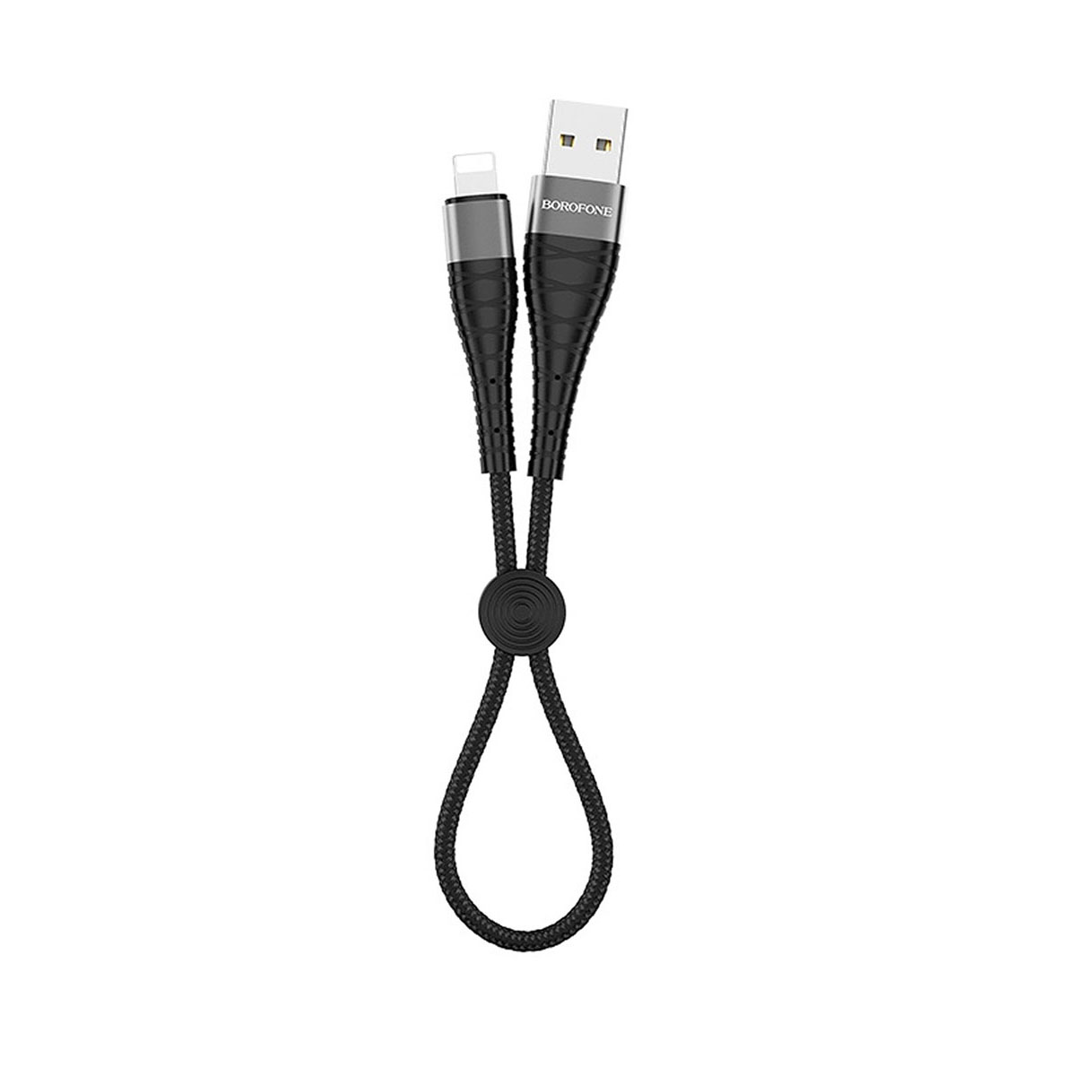 Кабель BOROFONE BX32 Munificent Lightning 8 pin, 2.4A, длина 0.25 метра, цвет черный