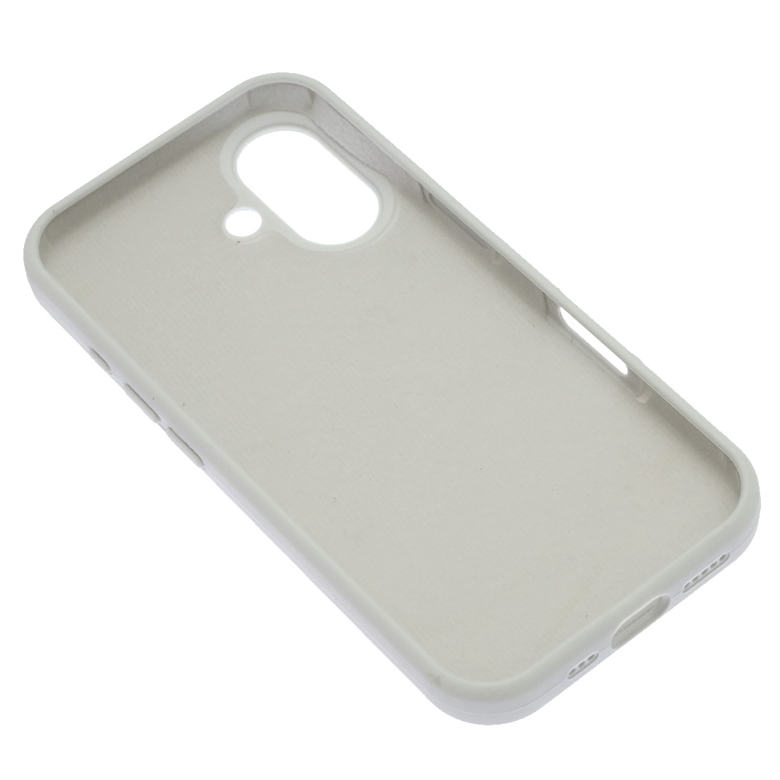Чехол накладка Silicone Case для APPLE iPhone 16 (6.1"), силикон, бархат, цвет белый