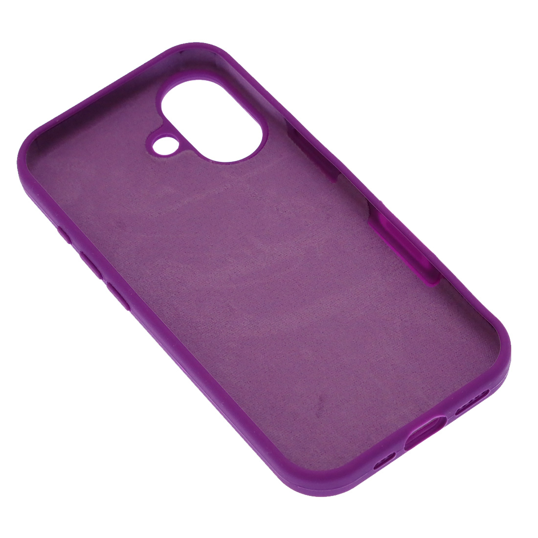 Чехол накладка Silicone Case для Apple iPhone 17, силикон, бархатная подложка, цвет фиолетовый