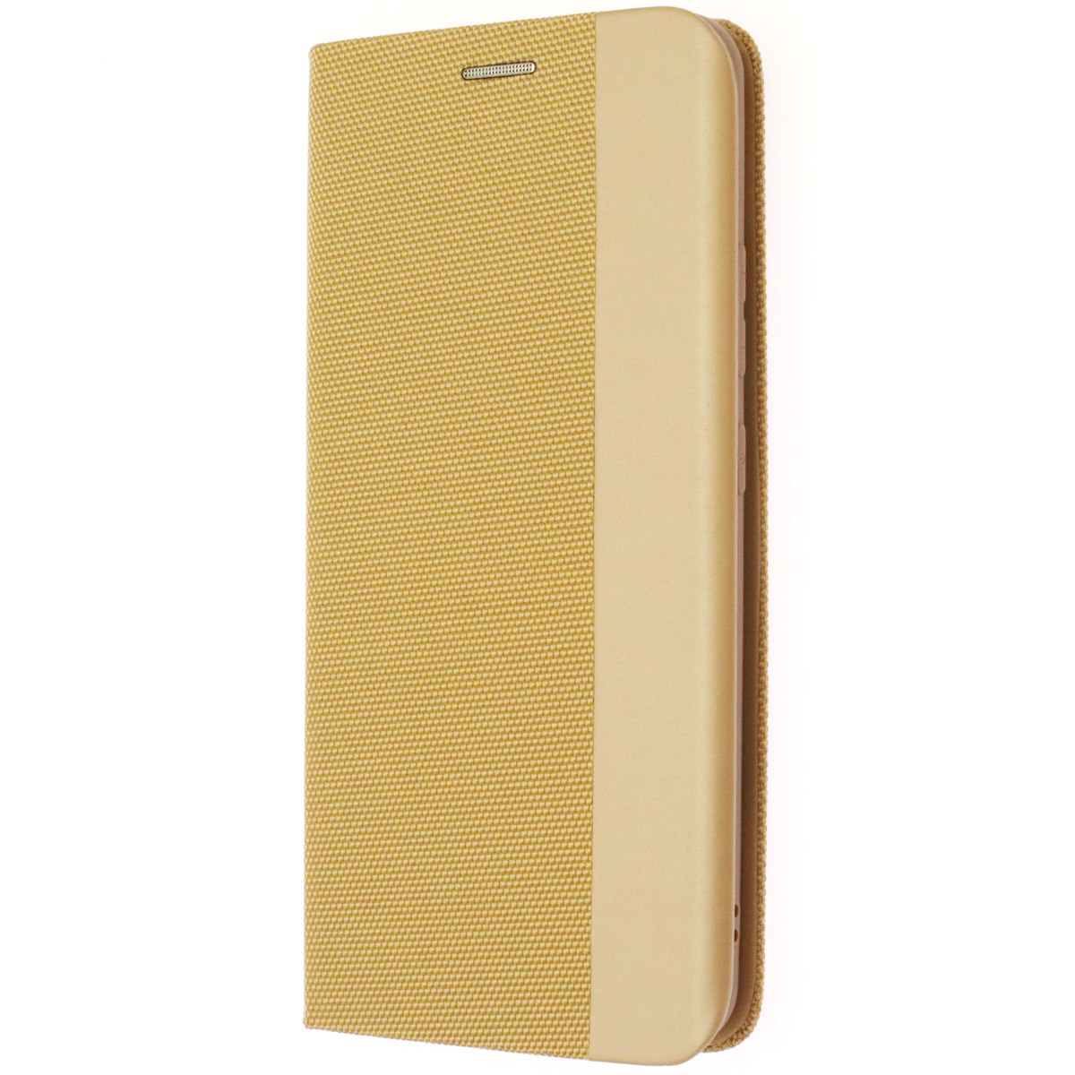 Чехол книжка MESH для Realme C21, текстиль, силикон, бархат, визитница, цвет золотистый