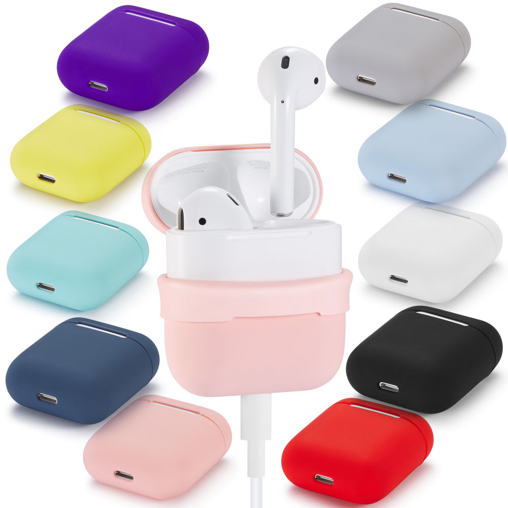 Чехол Silicon Case для наушников APPLE AirPods-2 цвет: №10 белый.