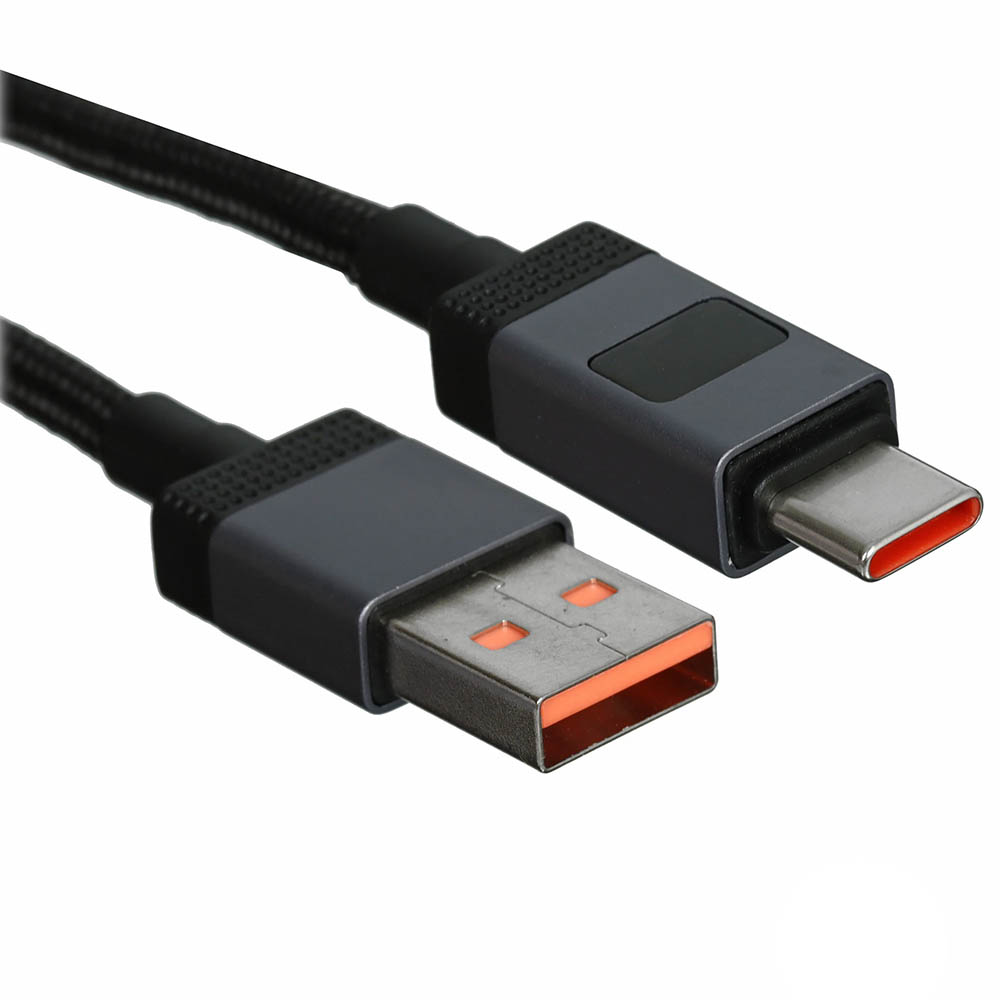 Кабель HOCO X118 Type C, 5 A, 90W, длина 1 метр, нейлон, цвет черный