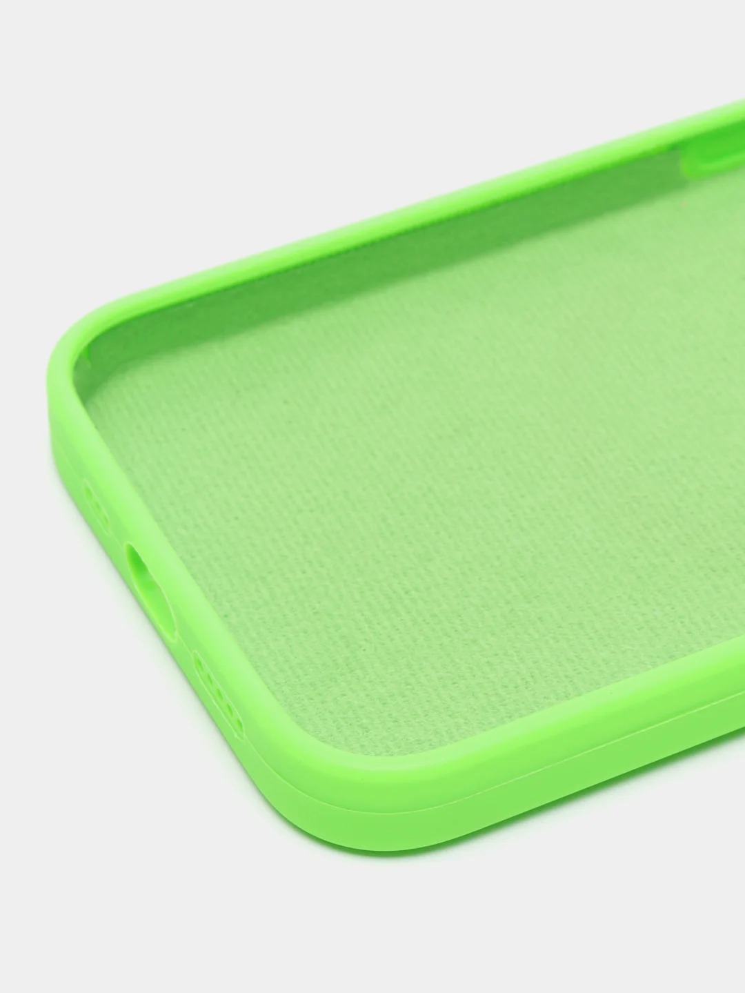 Чехол накладка Silicone Case для APPLE iPhone 13 Pro Max, с поддержкой MagSafe, защита камеры, силикон, бархат, цвет салатовый