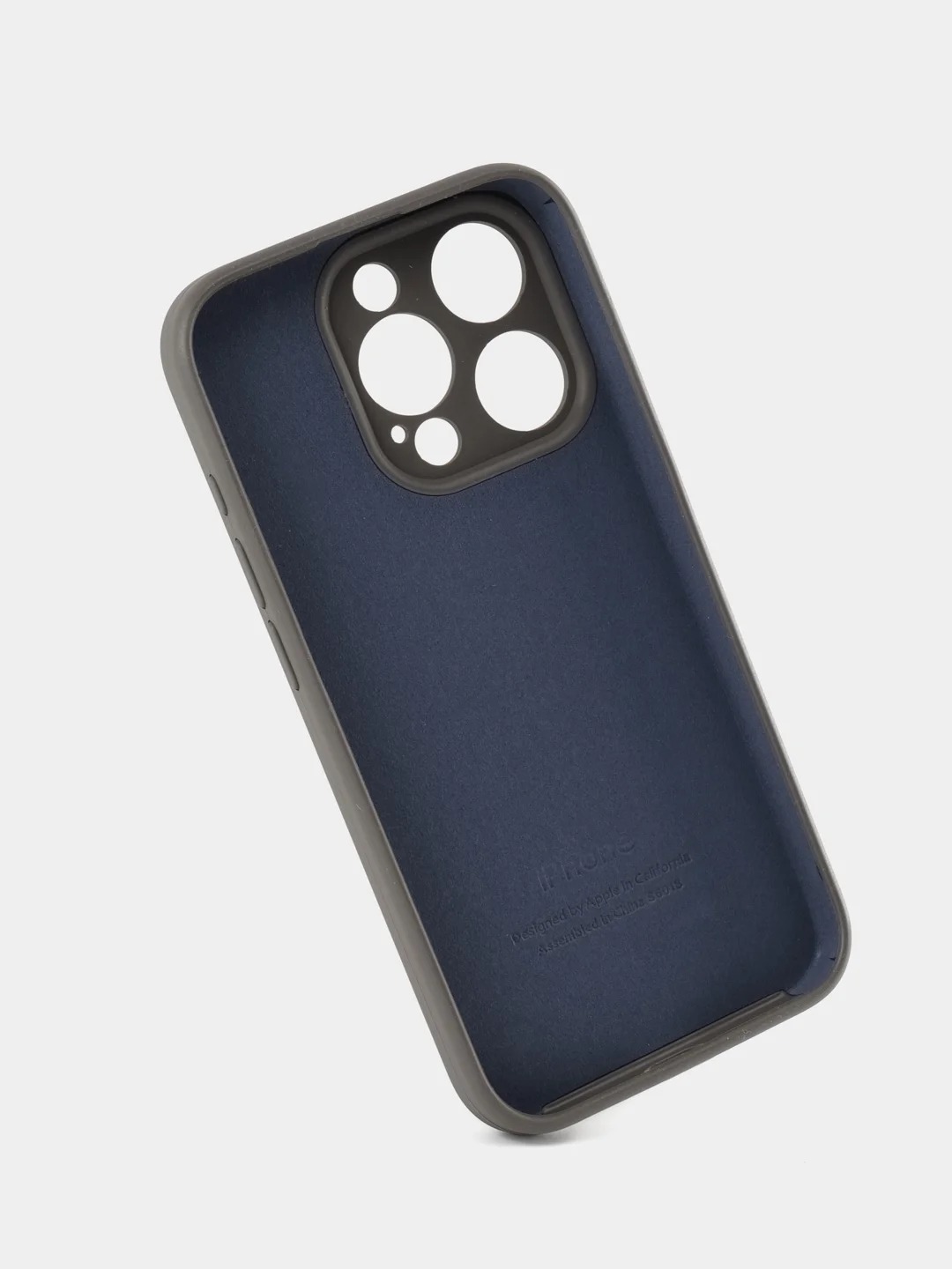 Чехол накладка Silicone Case для APPLE iPhone 11, L-ogo, силикон, бархат, цвет темно серый