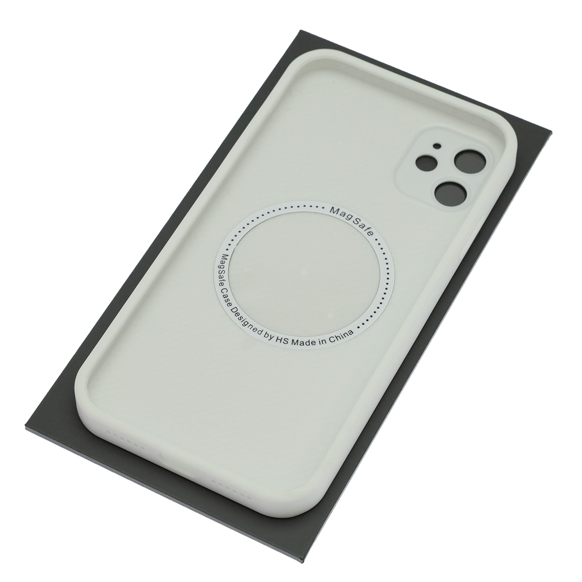 Чехол накладка AG Glass case с поддержкой MagSafe для APPLE iPhone 11, силикон, защита камеры, цвет белый