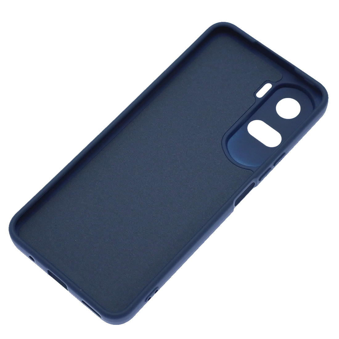 Чехол накладка Silicon Cover для Honor 90 Lite, защита камеры, силикон, бархат, цвет темно синий