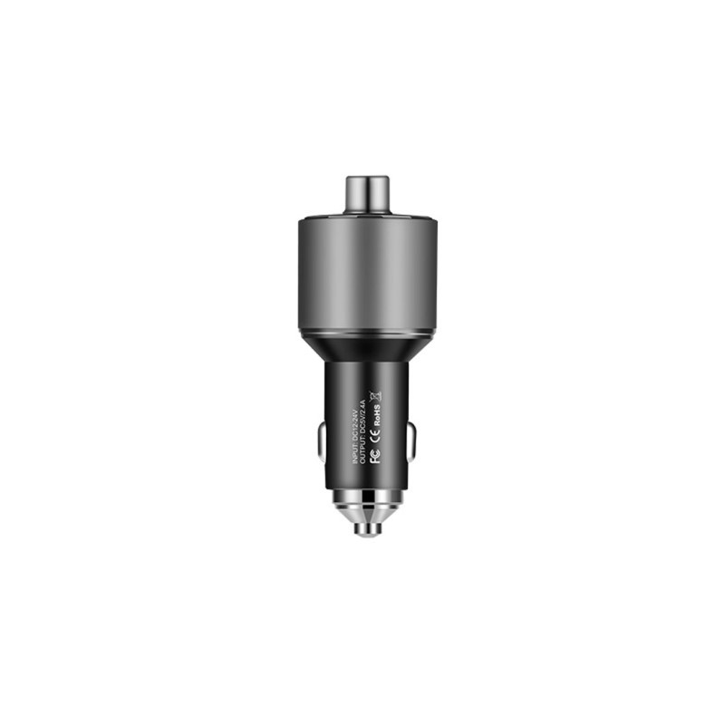 HOCO E19 Smart беспроводной FM transmitter, FM модулятор, АЗУ (автомобильное зарядное устройство) на 2 USB порта 5V-2.4A, цвет черный