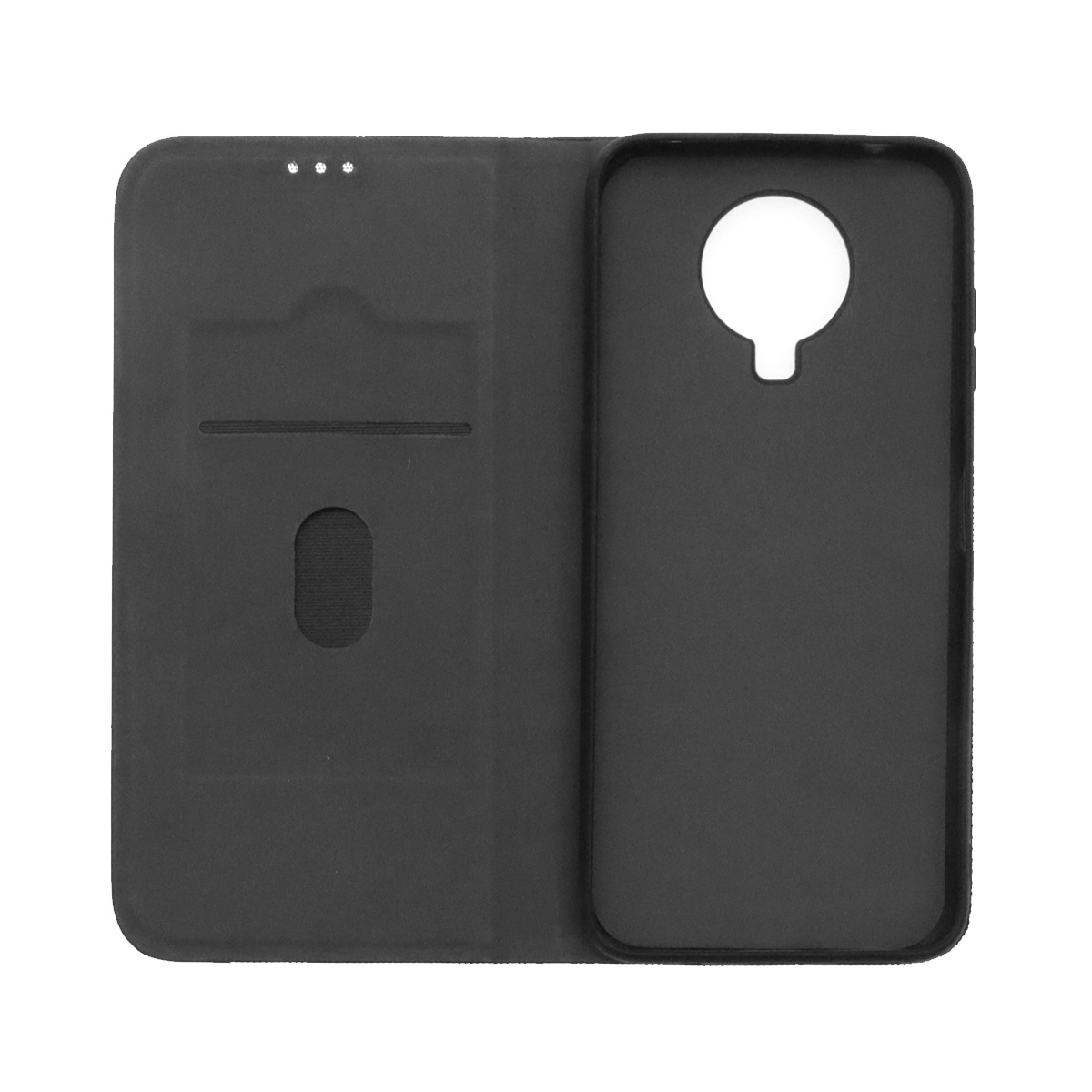 Чехол книжка MESH для NOKIA G20, текстиль, силикон, бархат, визитница, цвет черный
