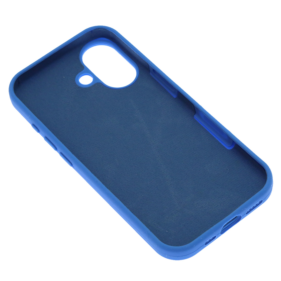 Чехол накладка Silicone Case для Apple iPhone 17, силикон, бархатная подложка, цвет синий