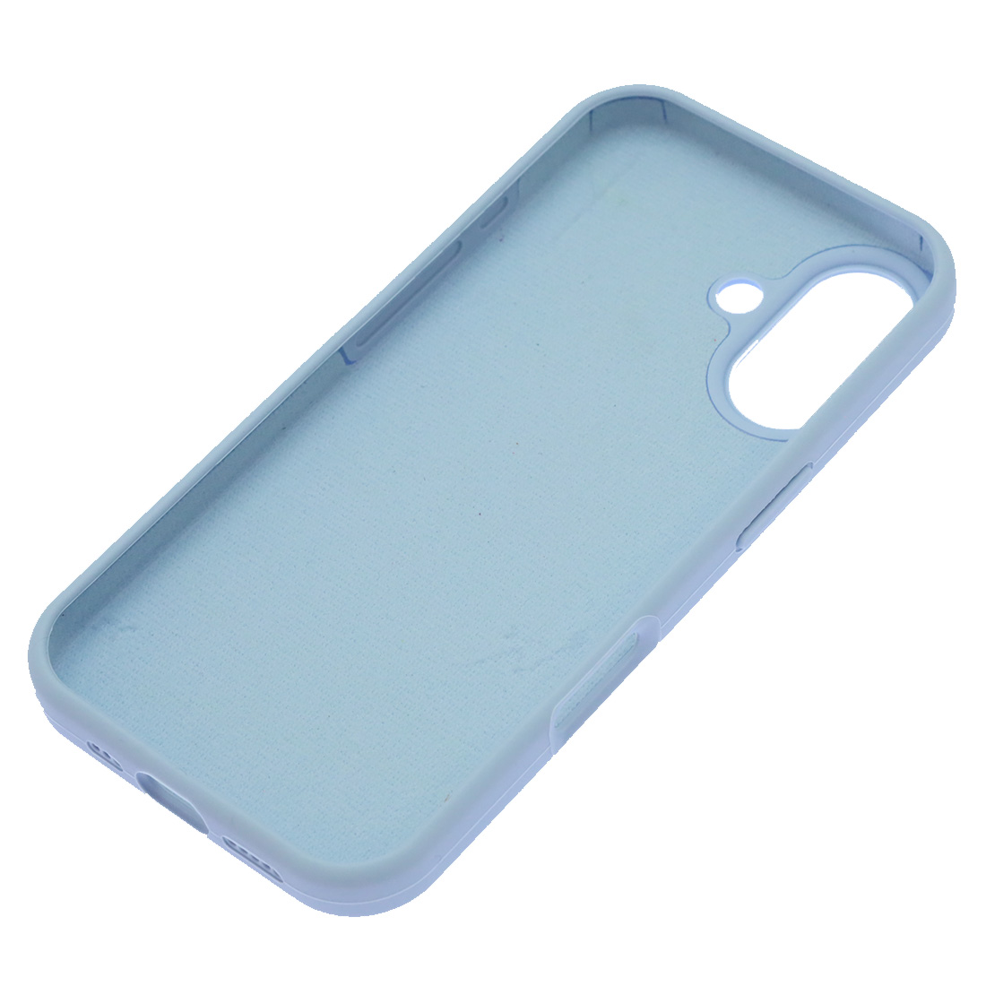 Чехол накладка Silicone Case для APPLE iPhone 16 (6.1"), силикон, бархат, цвет васильковый