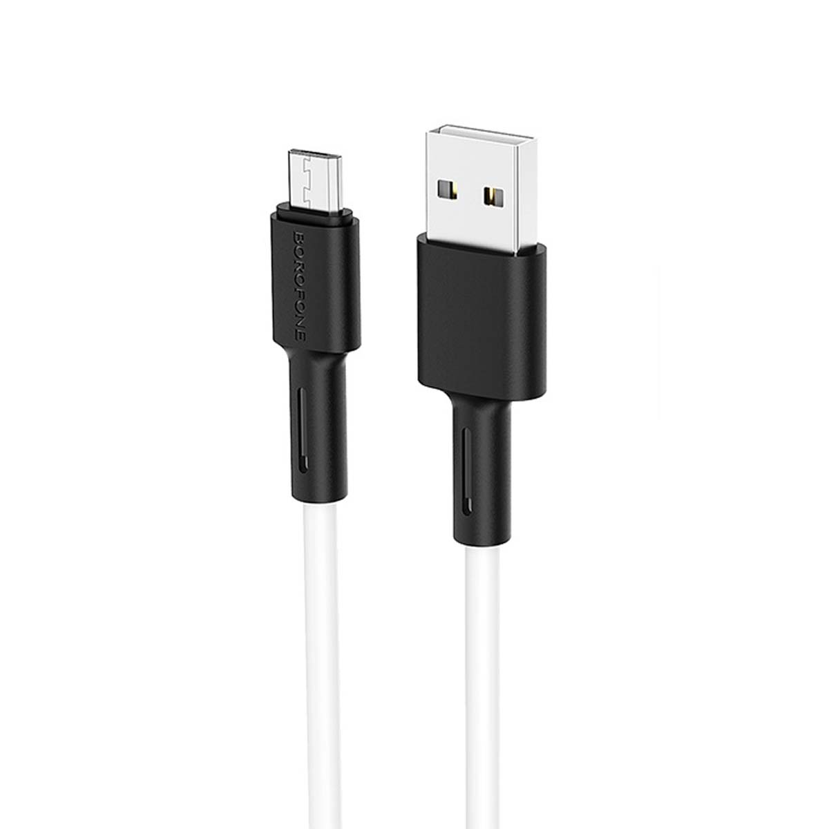 Кабель BOROFONE BX31 Soft Silicone Micro USB, длина 1 метр, цвет белый