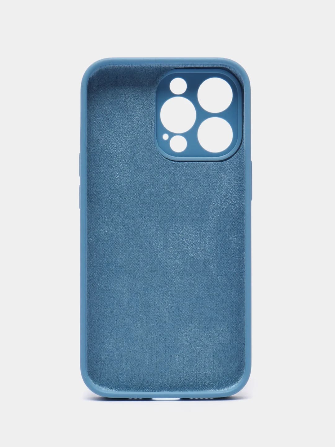 Чехол накладка Silicone Case для APPLE iPhone 13 Pro Max, с поддержкой MagSafe, защита камеры, силикон, бархат, цвет небесно-голубой
