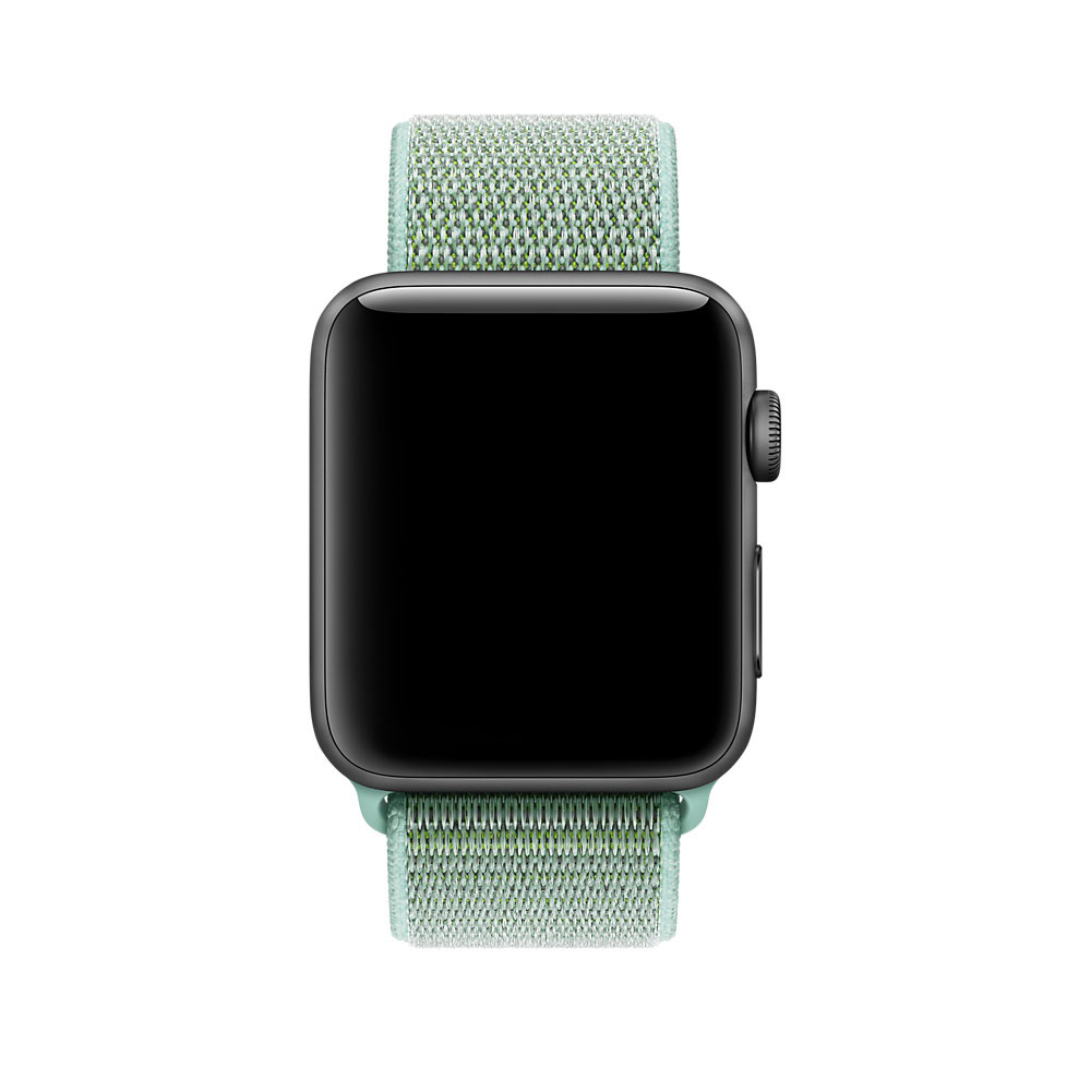 Ремешок для часов Apple Watch (38-40 мм), нейлон, цвет сетло-зеленый
