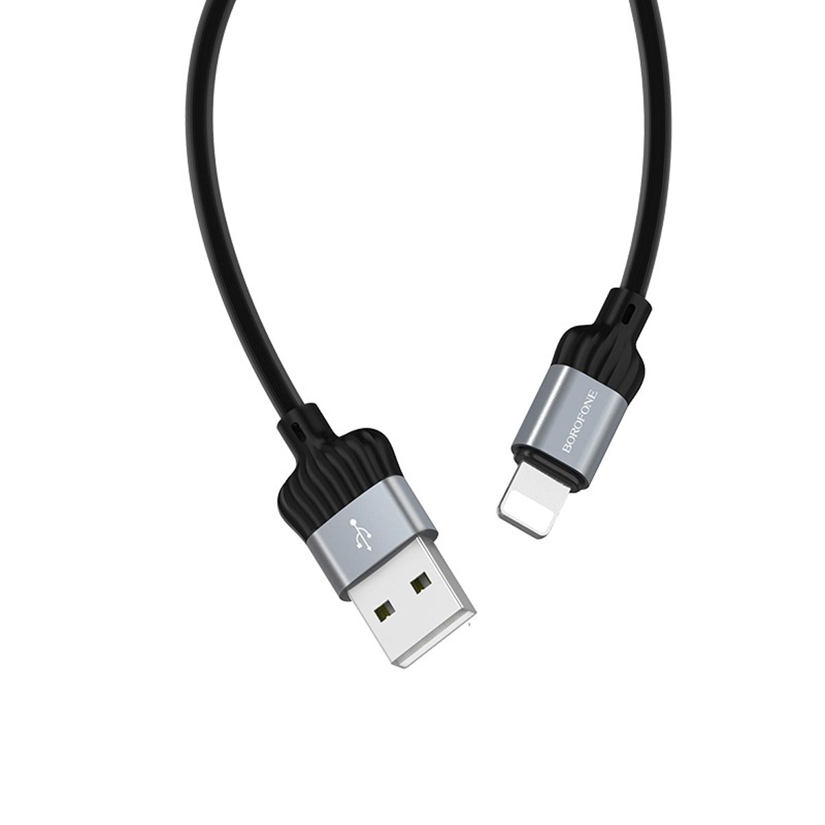 Кабель BOROFONE BX28 Dignity APPLE Lightning 8 pin, 3A, длина 1 метр, силикон, цвет серый