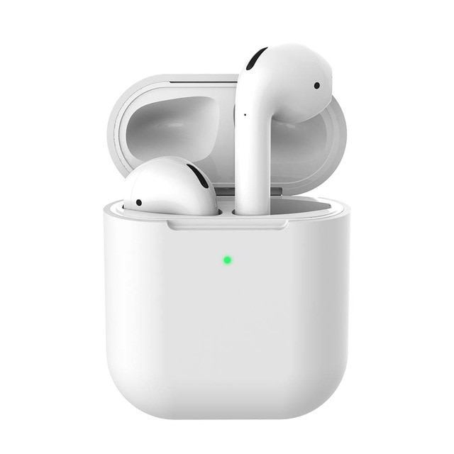 Чехол Silicon Case Slim для беспроводных наушников APPLE AirPods 1, AirPods 2, силикон, цвет белый
