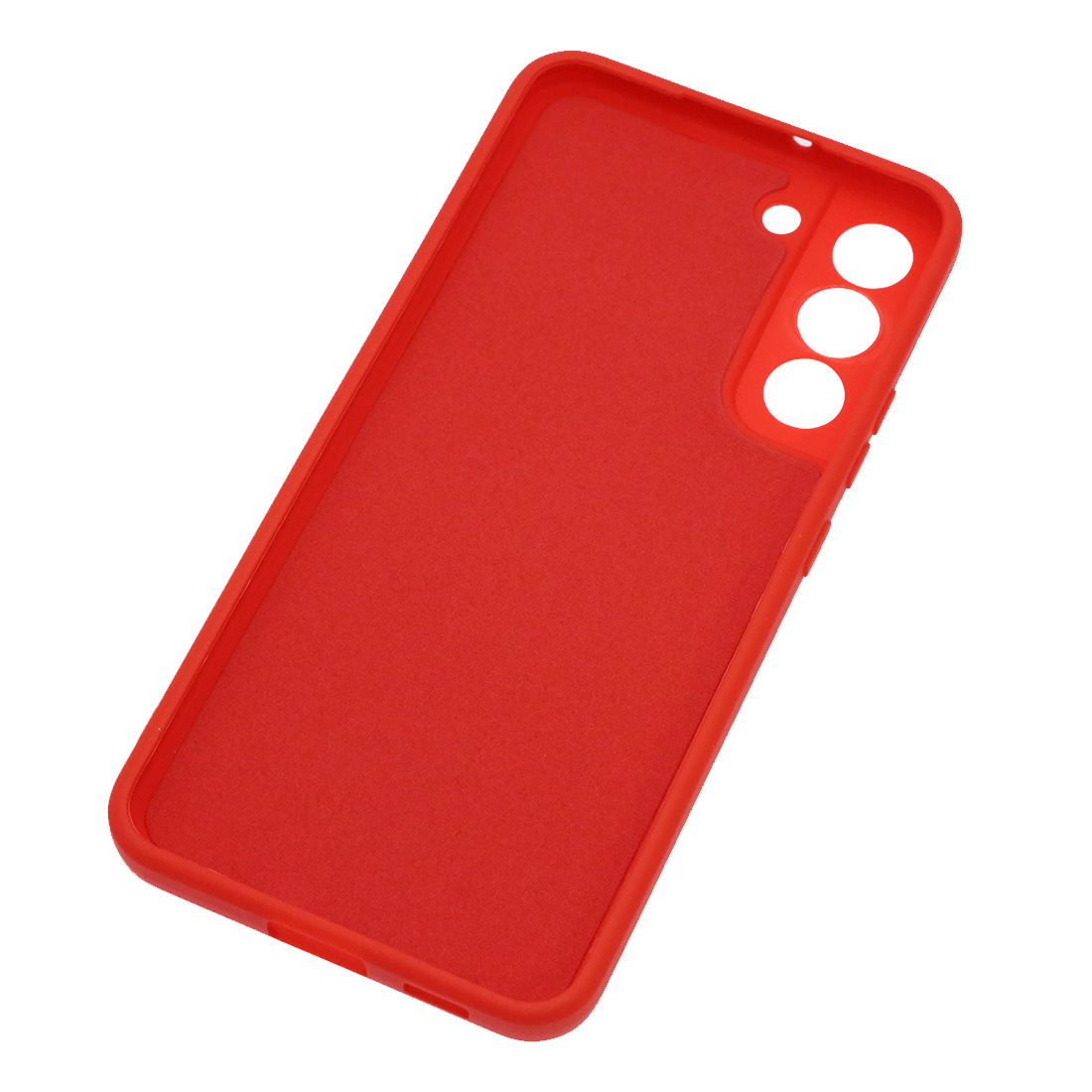 Чехол накладка для SAMSUNG Galaxy S22 Plus, силикон, бархат, цвет красный