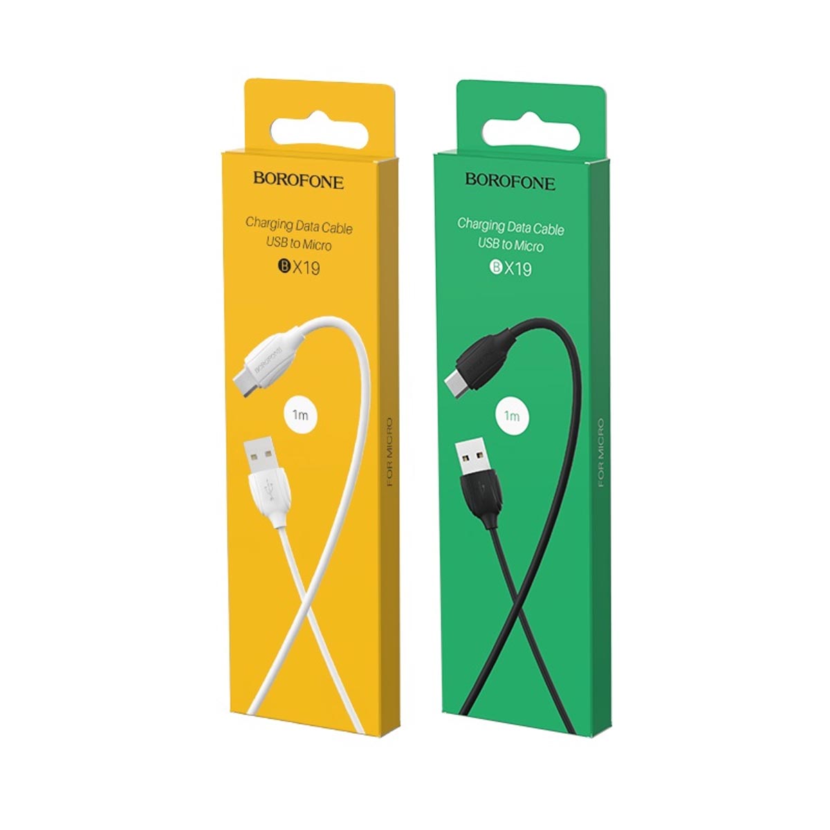 Кабель BOROFONE BX19 Benefit  Micro USB, 2.4A, длина 1 метр, силикон, цвет белый