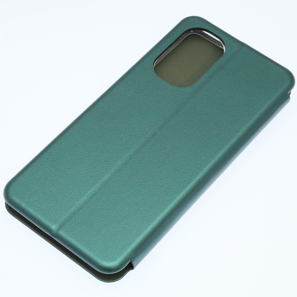 Чехол книжка STYLISH для TECNO Camon 19, Camon 19 Pro, экокожа, визитница, цвет темно зеленый