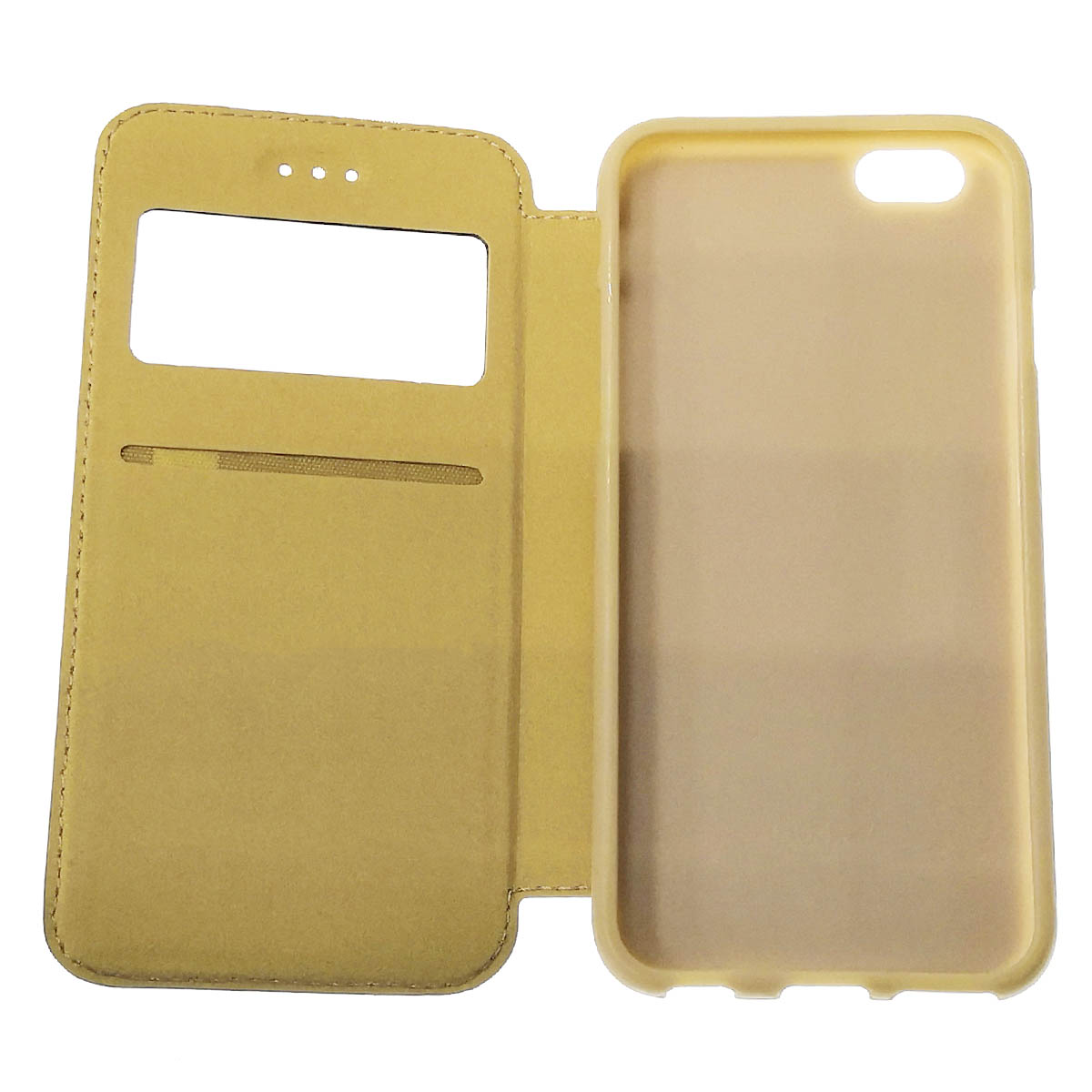 Чехол книжка BOOSTAR для APPLE iPhone 6, iPhone 6G, iPhone 6S, экокожа, визитница, цвет золотистый